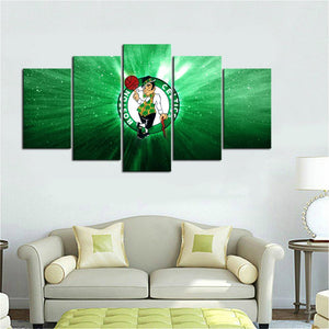 Boston Celtics Greenish Wall Canvas