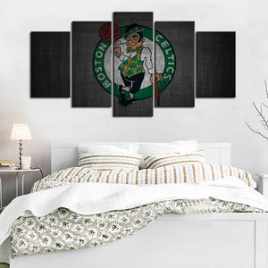 Boston Celtics Grayish Wall Canvas