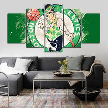 Load image into Gallery viewer, Boston Celtics Paint Splash Wall Canvas