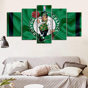 Boston Celtics Fabric Look Wall Canvas
