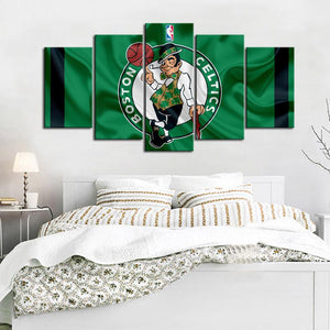 Boston Celtics Fabric Look Wall Canvas