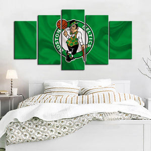 Boston Celtics Flag Look Wall Canvas