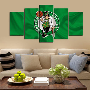 Boston Celtics Flag Look Wall Canvas
