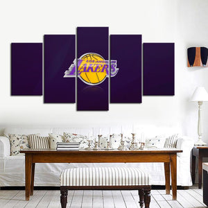 Los Angeles Lakers in Purple Canvas