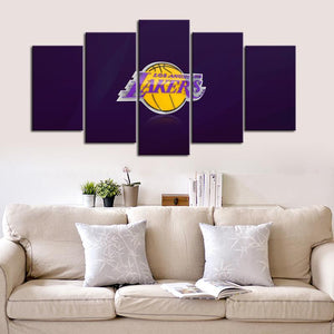 Los Angeles Lakers in Purple Canvas