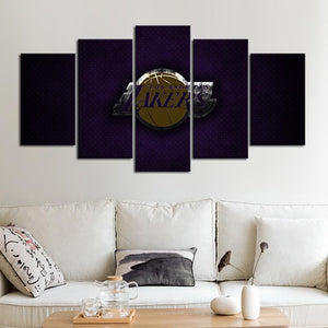 Los Angeles Lakers Metal Look Canvas