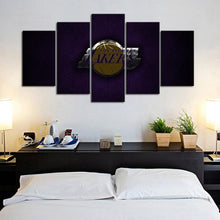 Load image into Gallery viewer, Los Angeles Lakers Metal Look Canvas