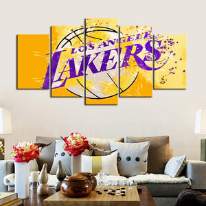 Los Angeles Lakers Paint Splash Canvas