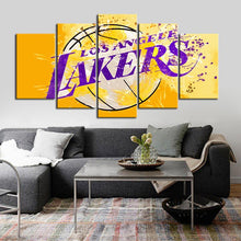 Load image into Gallery viewer, Los Angeles Lakers Paint Splash Canvas