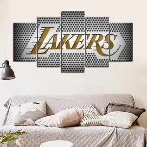 Los Angeles Lakers Metal Pores Canvas