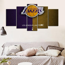 Load image into Gallery viewer, Los Angeles Lakers Leather Look Canvas