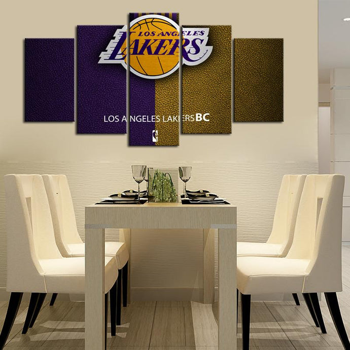 Los Angeles Lakers Leather Look Canvas