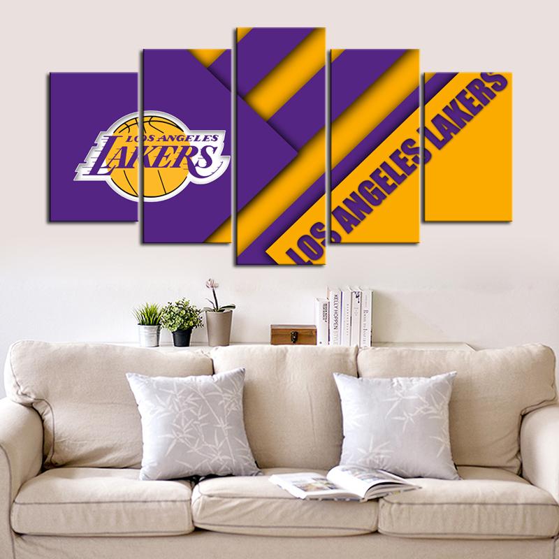 Los Angeles Lakers Cross Cut Canvas