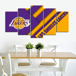Los Angeles Lakers Cross Cut Canvas