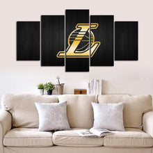 Load image into Gallery viewer, Los Angeles Lakers Black Wood Canvas