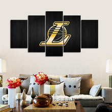 Load image into Gallery viewer, Los Angeles Lakers Black Wood Canvas