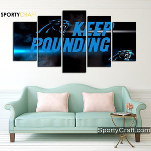 Keep Pounding Carolina Panthers Canvas