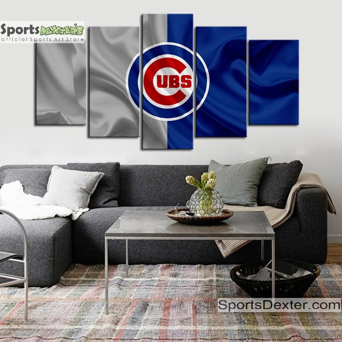 Chicago Cubs Fabric Flag Canvas
