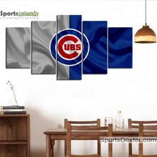 Load image into Gallery viewer, Chicago Cubs Fabric Flag Canvas