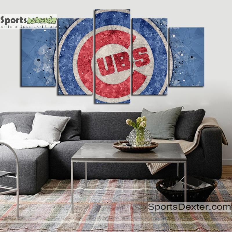 Chicago Cubs Diamond Cut Wall Canvas