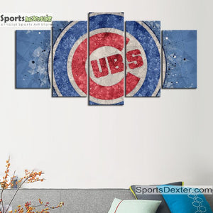 Chicago Cubs Diamond Cut Wall Canvas