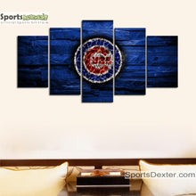Load image into Gallery viewer, Chicago Cubs Wooden Rock Canvas