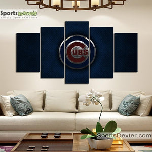 Chicago Cubs Metal Style Canvas