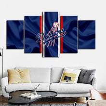Load image into Gallery viewer, Los Angeles Dodgers Fabric Flag Canvas