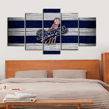 Load image into Gallery viewer, Los Angeles Dodgers Wooden Look Canvas