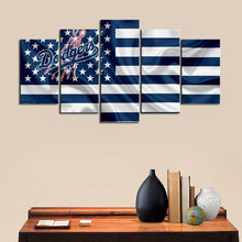 Load image into Gallery viewer, Los Angeles Dodgers American Flag Canvas