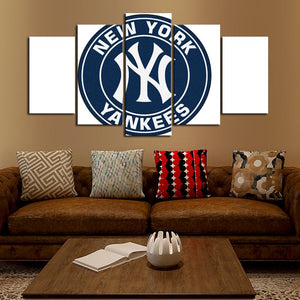 New York Yankees Circle Logo Canvas