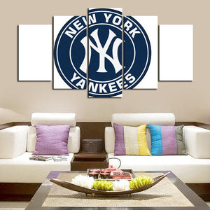 New York Yankees Circle Logo Canvas