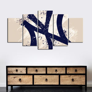 New York Yankees Paint Splash Canvas