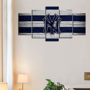 New York Yankees Wooden Look Canvas
