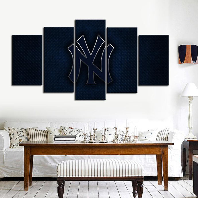 New York Yankees Metal Look Canvas