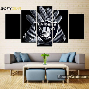 Las Vegas Raiders Gloves Wall Canvas