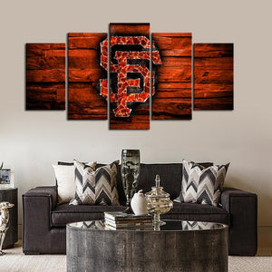 San Francisco Giants Wooden Stone Canvas