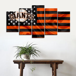 San Francisco Giants American Flag Canvas