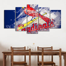 Load image into Gallery viewer, St. Louis Cardinals Paint Splash Canvas