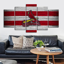 Load image into Gallery viewer, St. Louis Cardinals Wooden Style Canvas