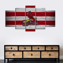 Load image into Gallery viewer, St. Louis Cardinals Wooden Style Canvas