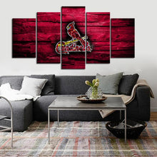 Load image into Gallery viewer, St. Louis Cardinals Wooden Rock Canvas