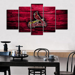 St. Louis Cardinals Wooden Rock Canvas