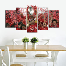 Load image into Gallery viewer, Liverpool F.C. Wining Celebrations 5 Pieces Wall Painting Canvas