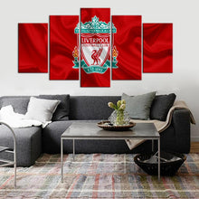 Load image into Gallery viewer, Liverpool F.C. Fabric Flag 5 Pieces Wall Painting Canvas