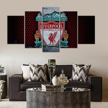 Load image into Gallery viewer, Liverpool F.C. Metal Style 5 Pieces Wall Painting Canvas