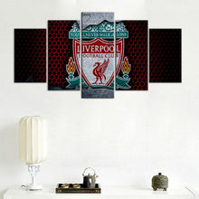 Load image into Gallery viewer, Liverpool F.C. Metal Style 5 Pieces Wall Painting Canvas