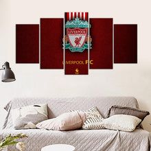 Load image into Gallery viewer, Liverpool F.C. Leather Look 5 Pieces Wall Painting Canvas