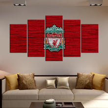Load image into Gallery viewer, Liverpool F.C. Wooden Look 5 Pieces Wall Painting Canvas