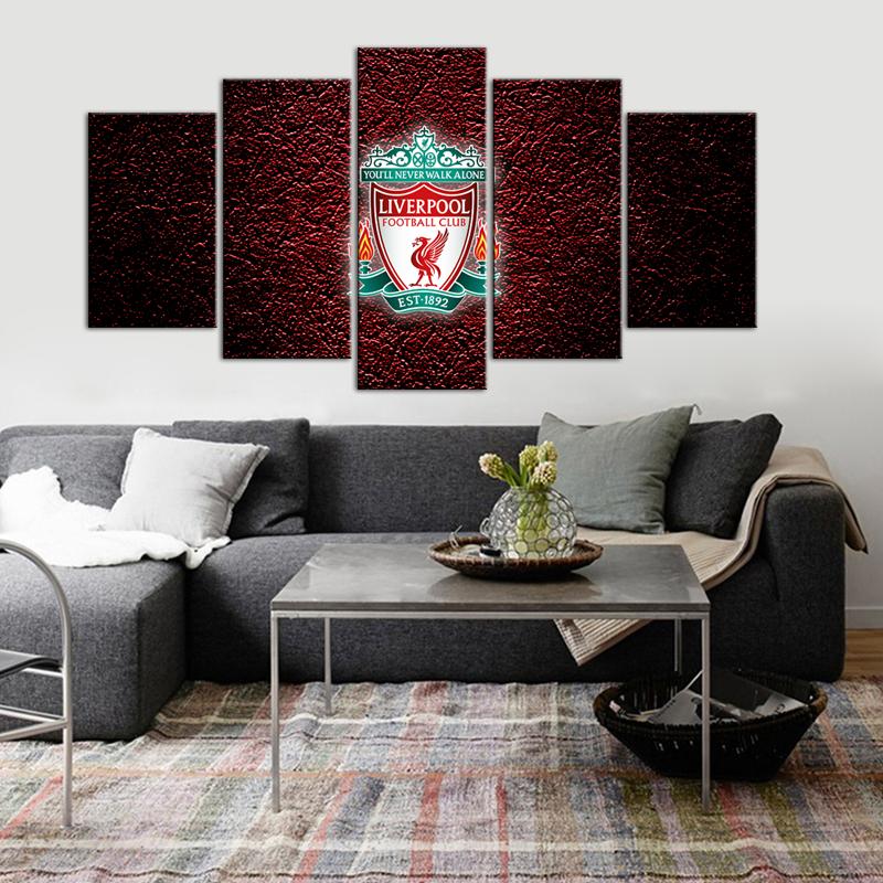 Liverpool F.C. Rock on Canvas 5 Pieces Wall Painting Canvas